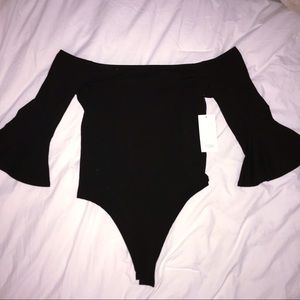 Black Off-the-Shoulder Bodysuit